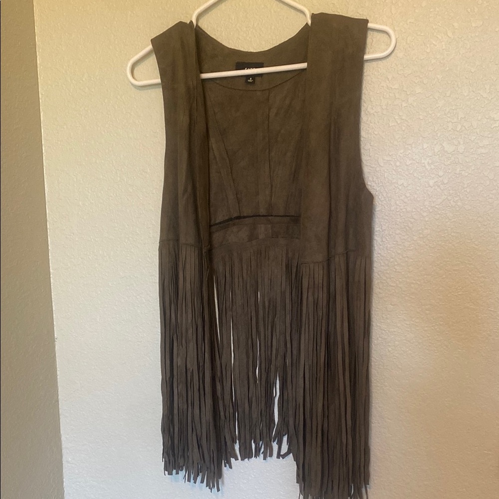 Fate Brown Fringe Vest
